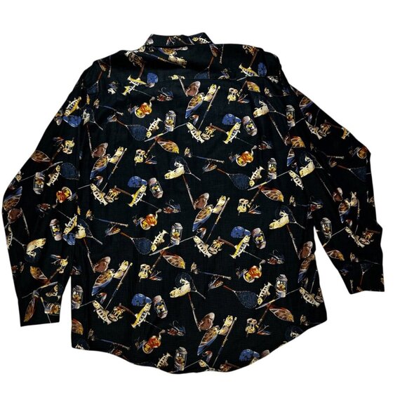 The Suit Club Cotton Large Men Fishing Outdoor Button Down Casual - Picture 2 of 5